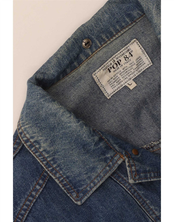 POP 84 Jachetă de blugi pentru bărbați UK 40 Large Blue