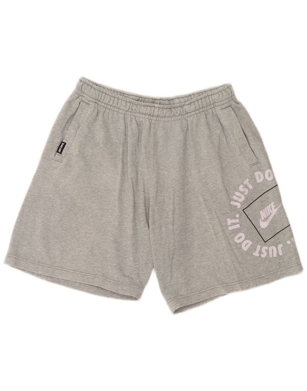 Pantaloni scurți sport grafic Nike pentru bărbați, mari, gri bumbac