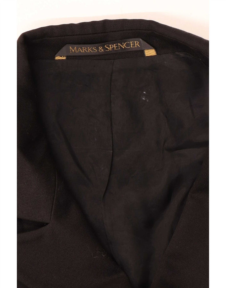 Marks & Spencer jachetă cu două piept pentru femei UK 16 mare neagră