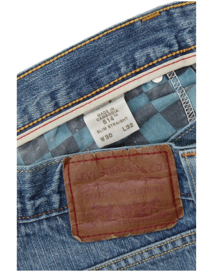 Blugi drepti pentru bărbați Levi's 514 W30 L30 Bumbac albastru