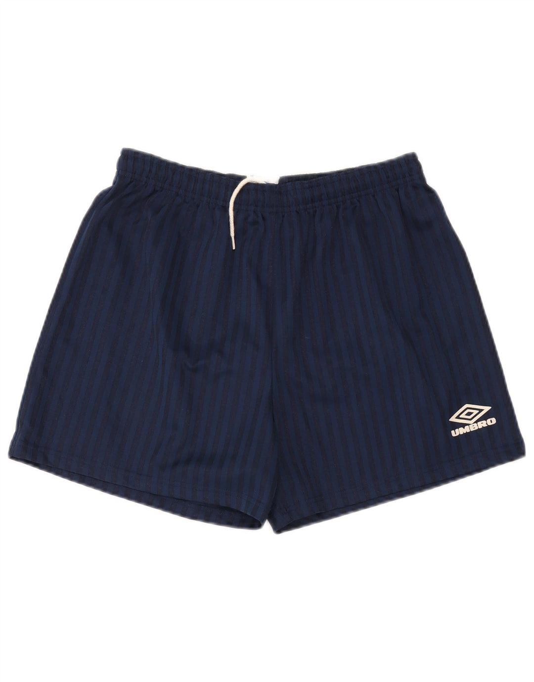 Pantaloni scurți sport Umbro pentru bărbați, poliester cu dungi, albastru marin mediu