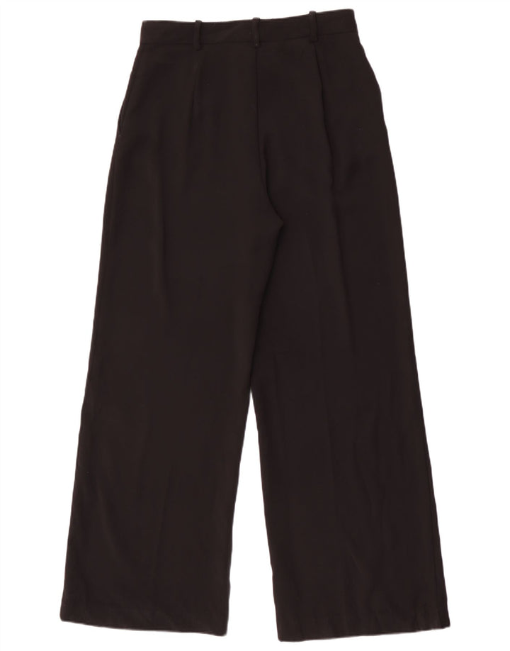 Pantaloni chino pentru femei cu picioare largi Zara Mediu L28 L29 Poliester negru