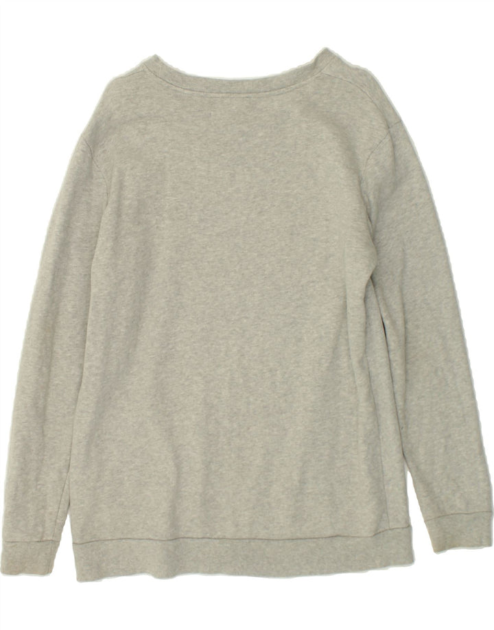 CALVIN KLEIN JEANS Womens Graphic Sweatshirt Jumper UK 14 Medium Grey Vintage Calvin Klein Jeans and Second-Hand Calvin Klein Jeans from Messina Hembry 