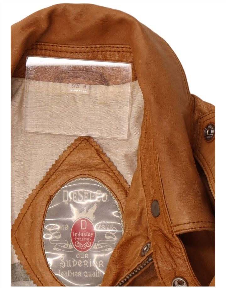 Jachetă din piele pentru bărbați Diesel UK 38 Medium Beige Piele