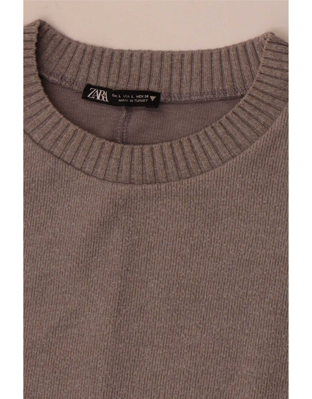 Pulover supradimensionat pentru femei Zara, cu gâtul turn, UK 14, mare, gri