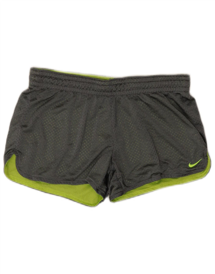 Pantaloni scurți sport Nike Dri Fit pentru femei UK 10 Small Gri Poliester