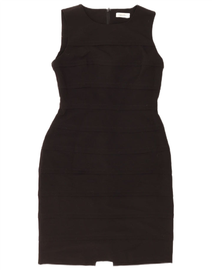 Rochie teacă fără mâneci pentru femei Calvin Klein UK 8 Poliester negru mic
