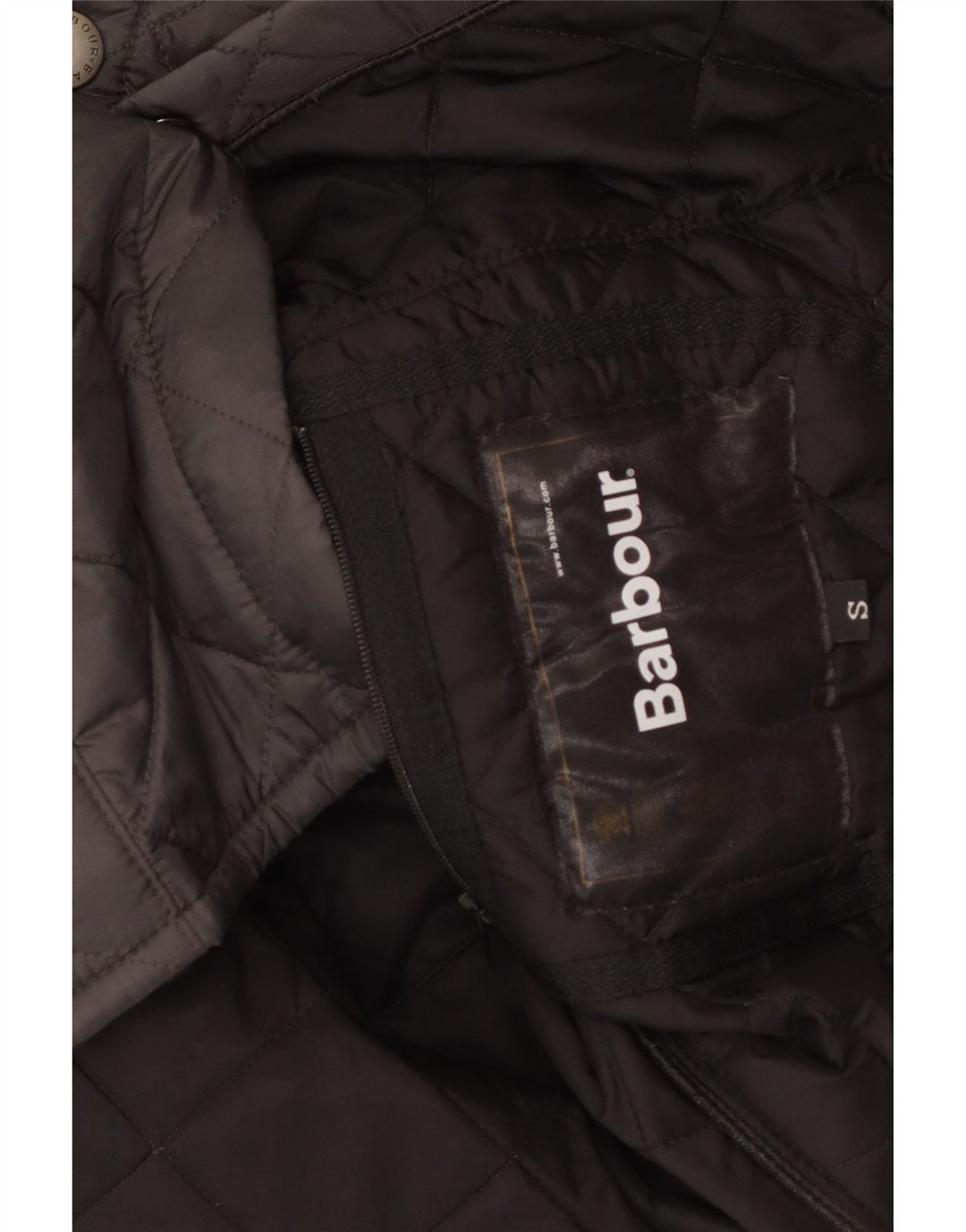 Jachetă matlasată Barbour pentru bărbați, cu o formă lejeră, UK 36 Poliamidă neagră mică