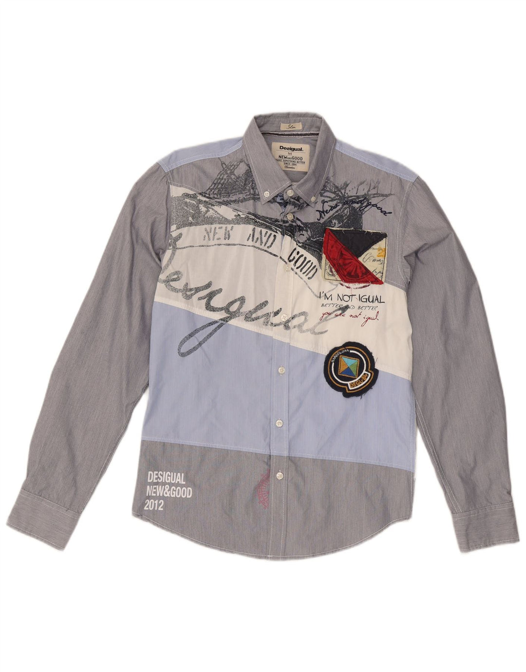 Cămașă Desigual pentru bărbați, cu grafică slim fit, multicoloră, medie