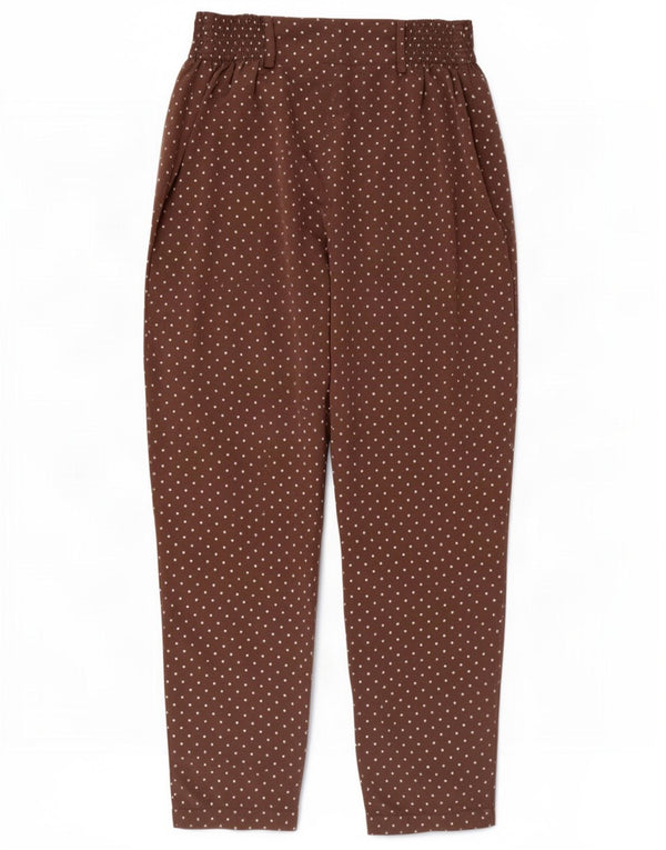 Pantaloni vintage pentru femei cu talie înaltă IT 42 Medium W28 L28 Brown Spotted