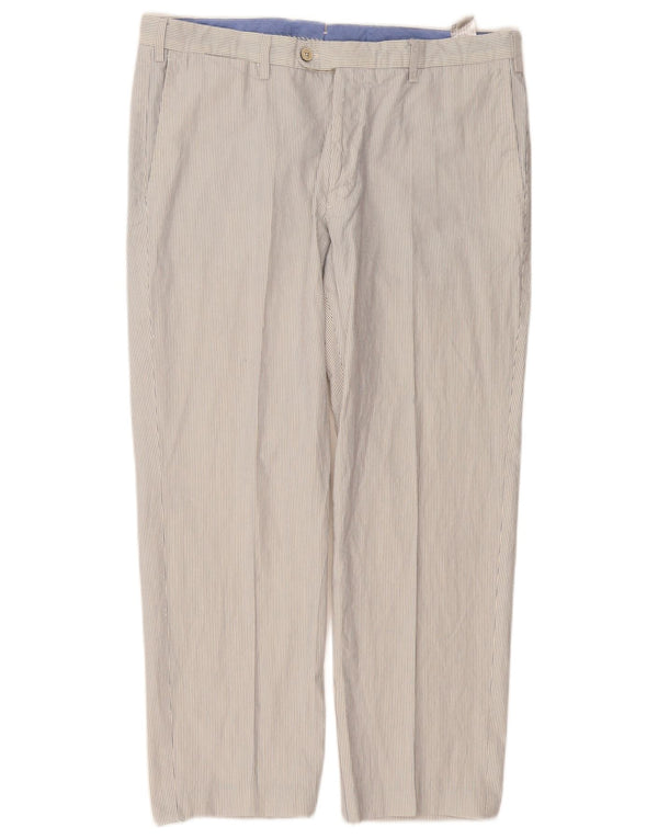 MASSIMO DUTTI Pantaloni drepți pentru bărbați EU 46 XL W36 L27 cu dungi albe