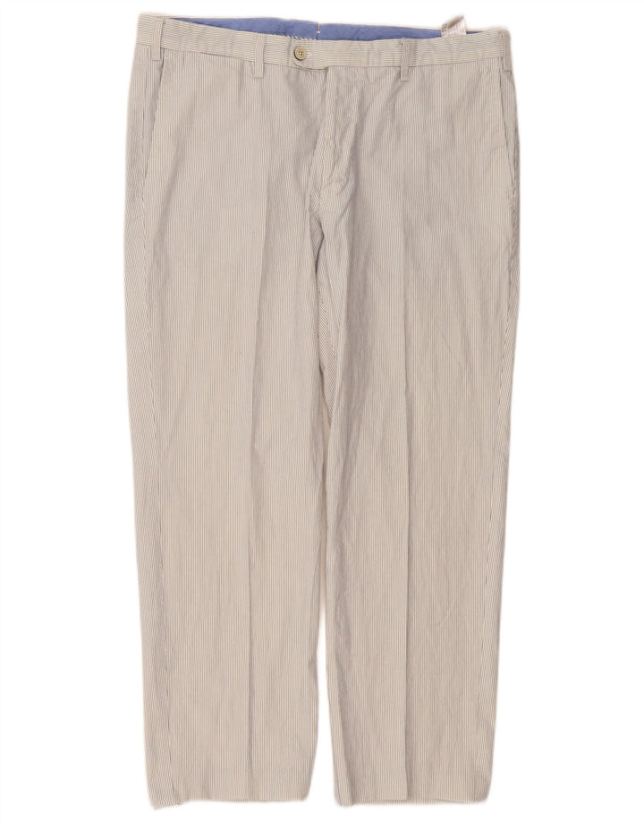 MASSIMO DUTTI Pantaloni drepți pentru bărbați EU 46 XL W36 L27 cu dungi albe