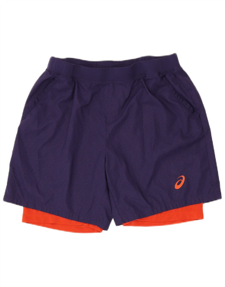 Pantaloni scurți sport Asics pentru bărbați, XL, bleumarin, poliester color bloc