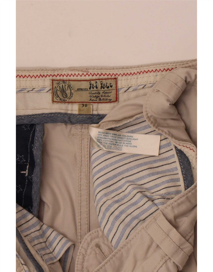 Pantaloni scurți chino pentru bărbați Fat Face W38 XL, bumbac bej