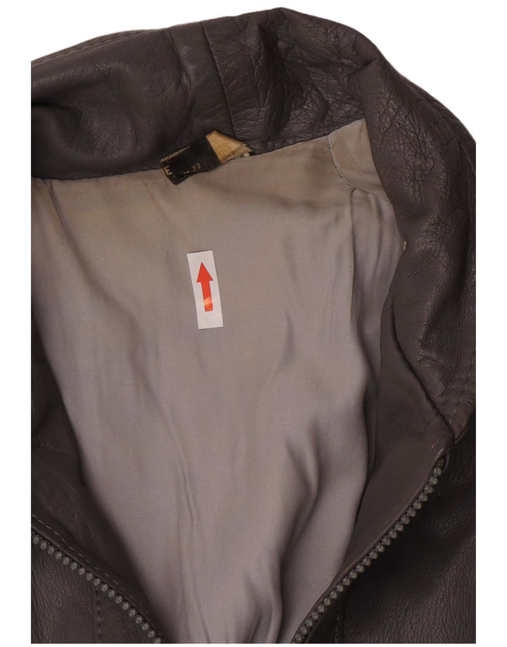 Jachetă de piele vintage pentru bărbați IT 48 Medium Grey Piele