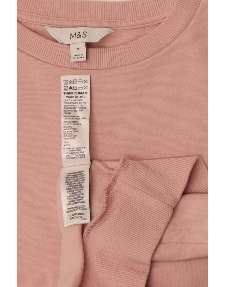 Pulover supradimensionat pentru femei Marks & Spencer, UK 14, bumbac roz mediu