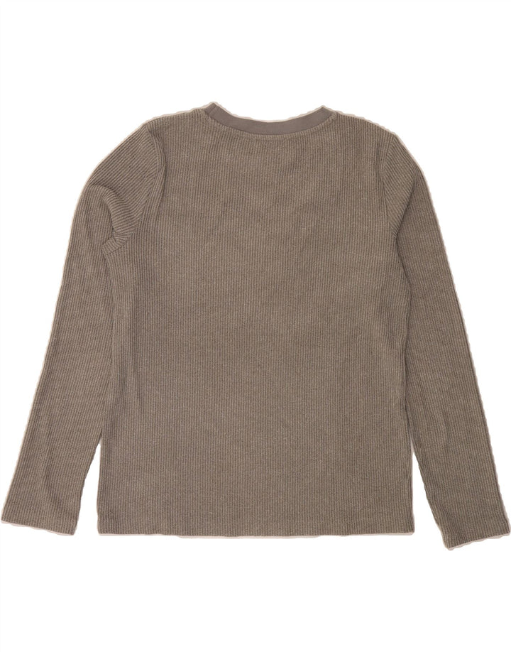 ZARA Womens Top Long Sleeve UK 14 Medium Grey Vintage Zara and Second-Hand Zara from Messina Hembry 