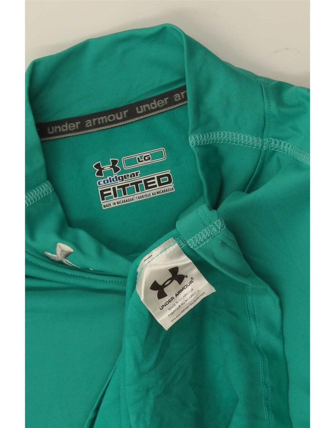 Under Armour Heat Gear Top cu mânecă lungă, mare, verde, poliester