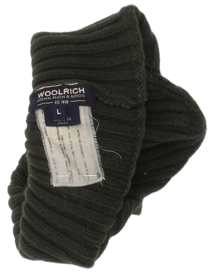Woolrich Căciulă tricotată pentru femei, lână mare, verde