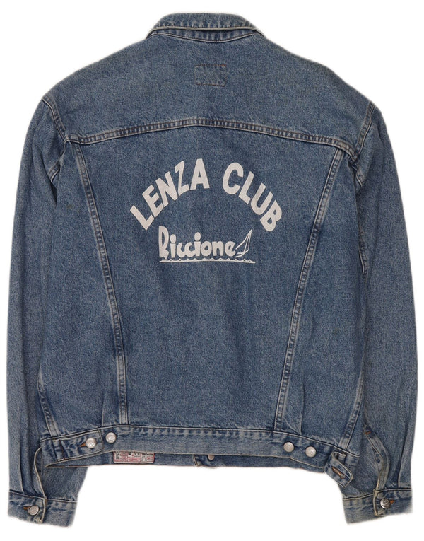 Jachetă de blugi grafică pentru bărbați Rifle UK 44 2XL Albastru Retro