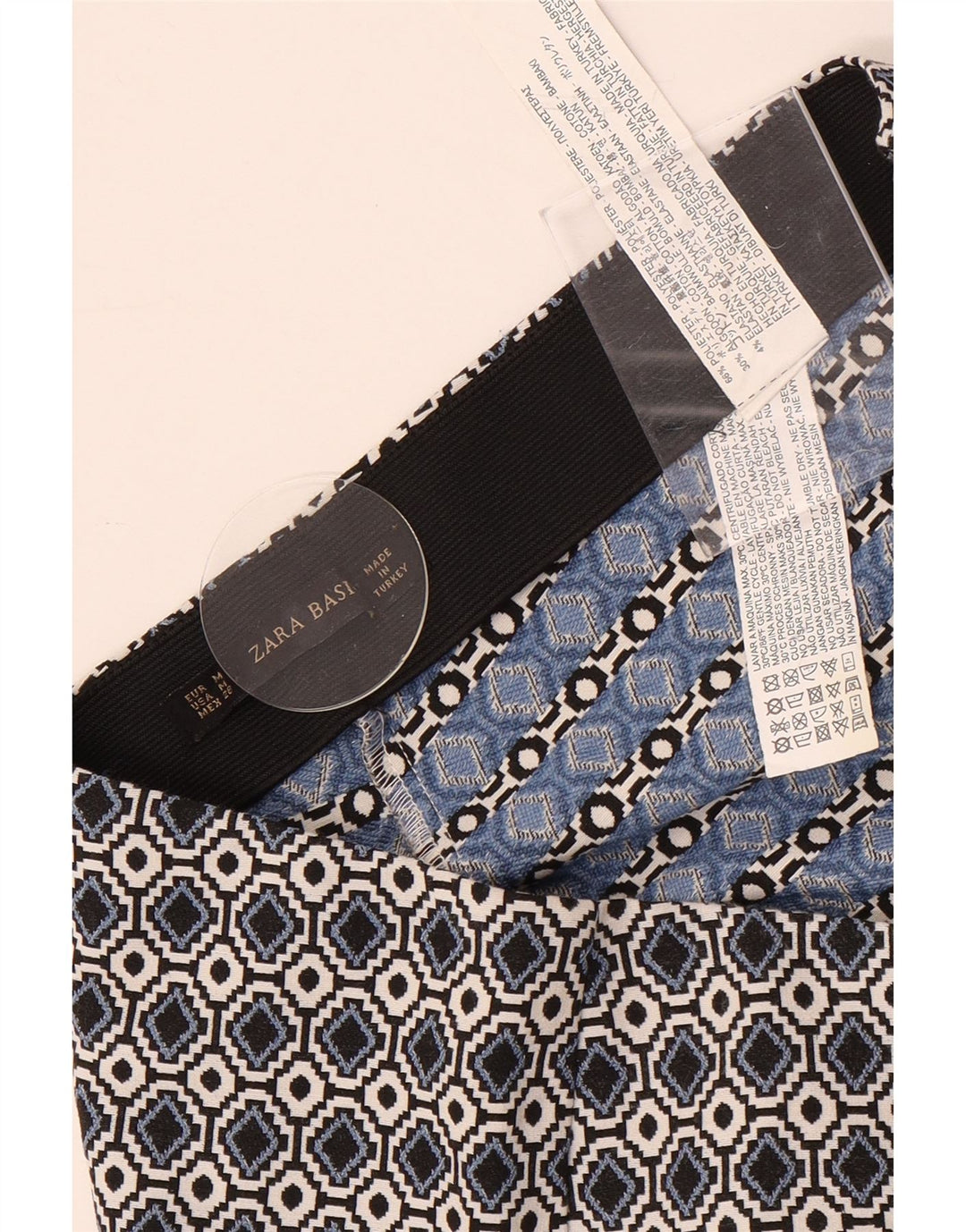 Pantaloni casual dama ZARA Mediu L28 L28 Multicolor Geometric