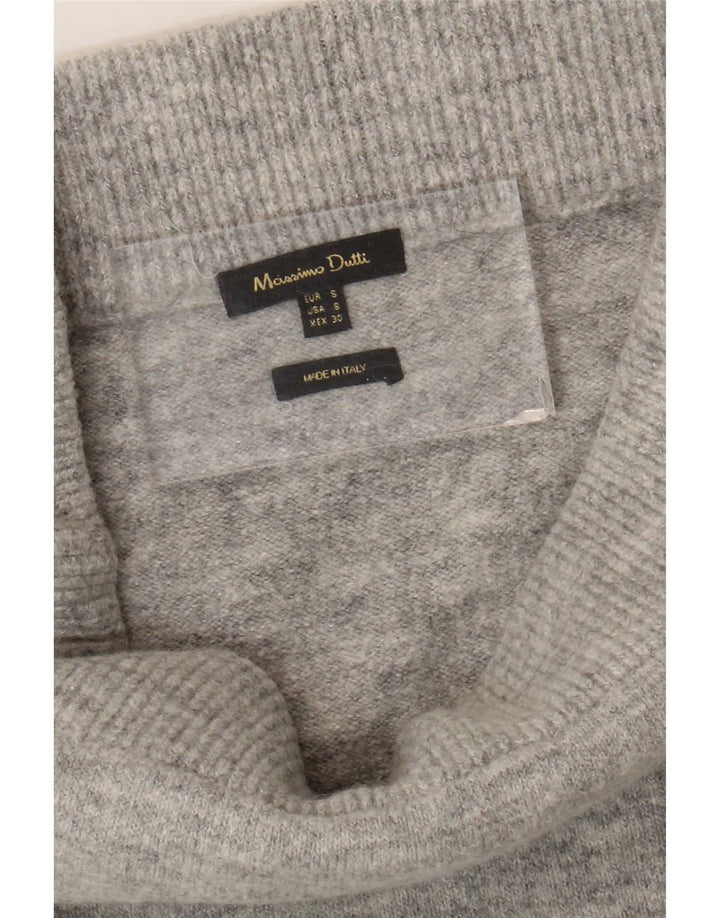 Fusta creion tricotată pentru femei Massimo Dutti Mic W27 Gri Colorblock