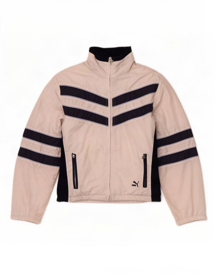 Jachetă de trening Puma pentru femei UK 14 Medium White Colorblock