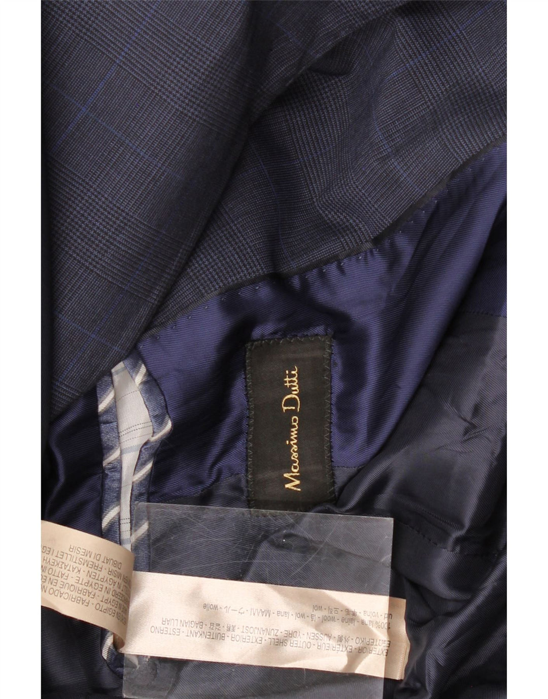 MASSIMO DUTTI Jachetă pentru bărbați cu 2 nasturi EU 56 XL bleumarin picior de găină