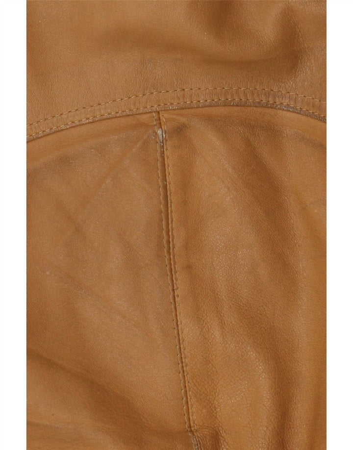 Jachetă de piele vintage pentru bărbați UK 38 din piele maro medie