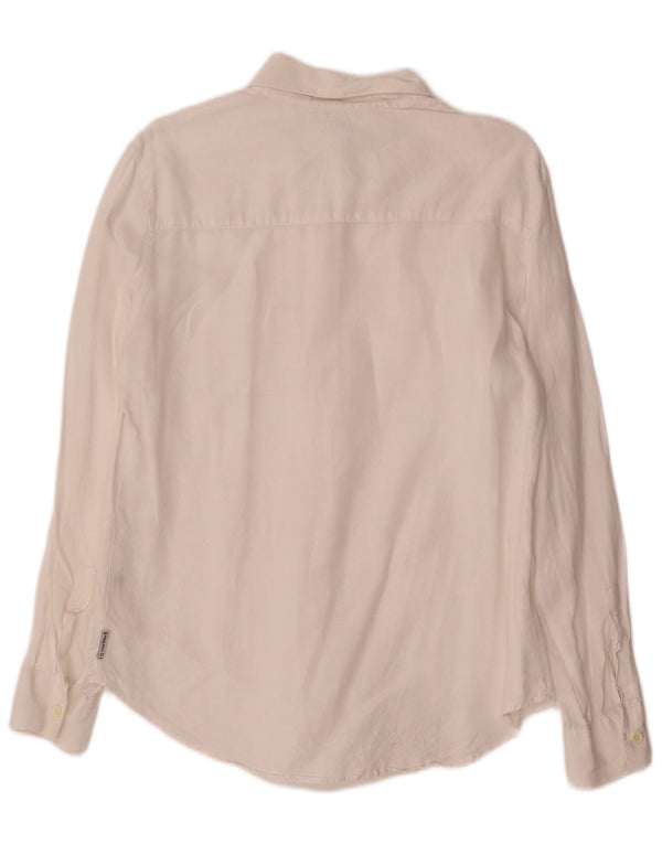Cămașă supradimensionată pentru femei Armani Jeans UK 10 Small White