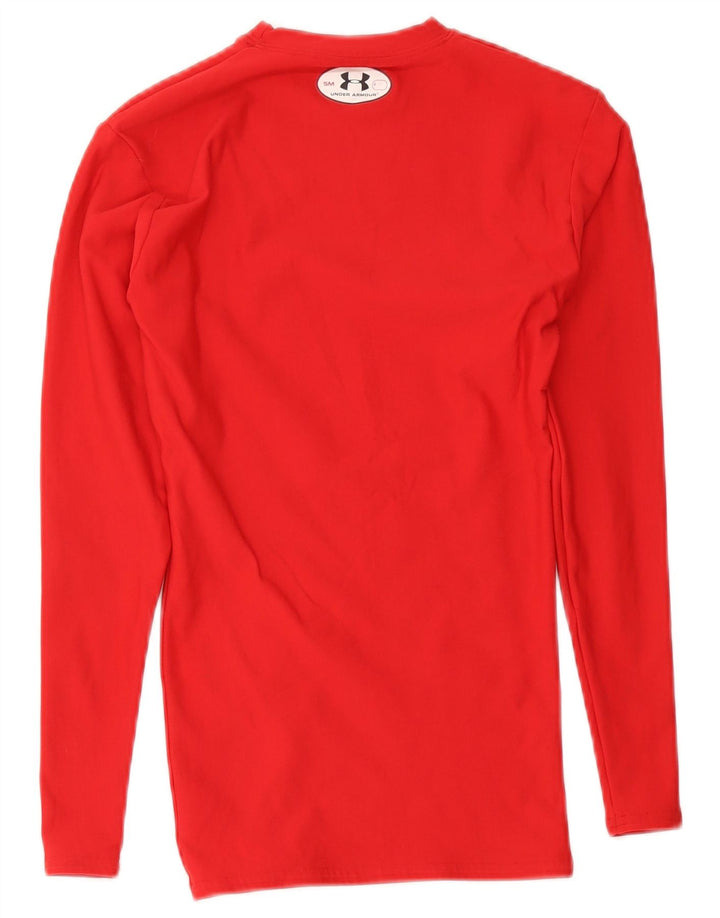 Under Armour pentru bărbați Cold Gear Top cu mânecă lungă, mic, roșu, nailon