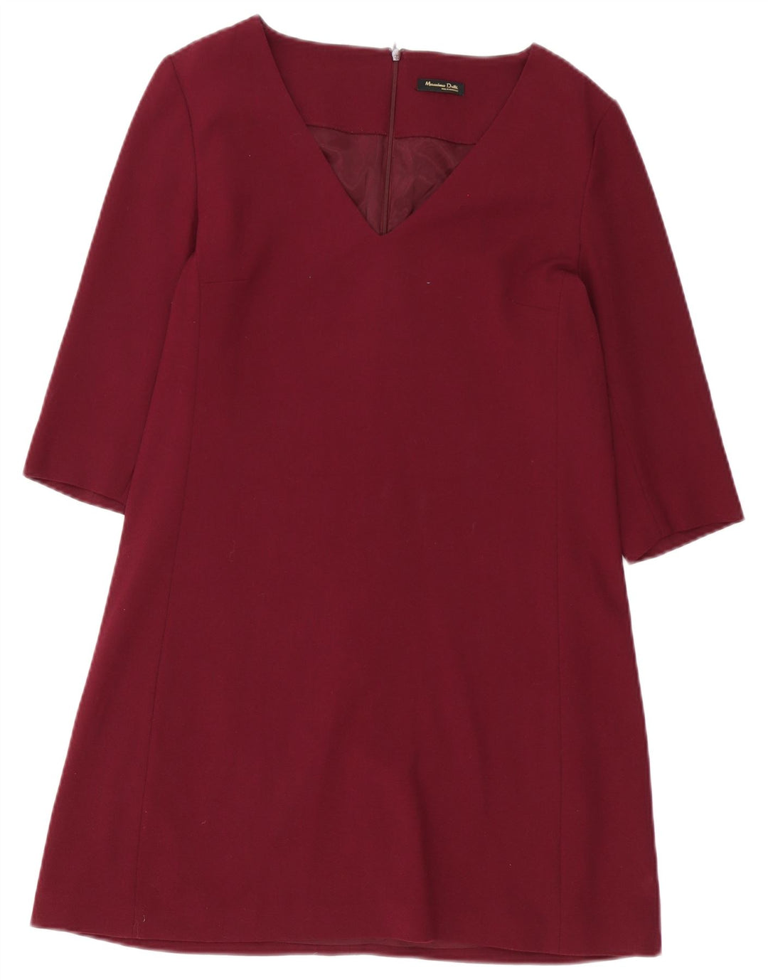 Massimo Dutti Rochie pentru femei cu mâneci 3/4 EU 40 Burgundy mediu