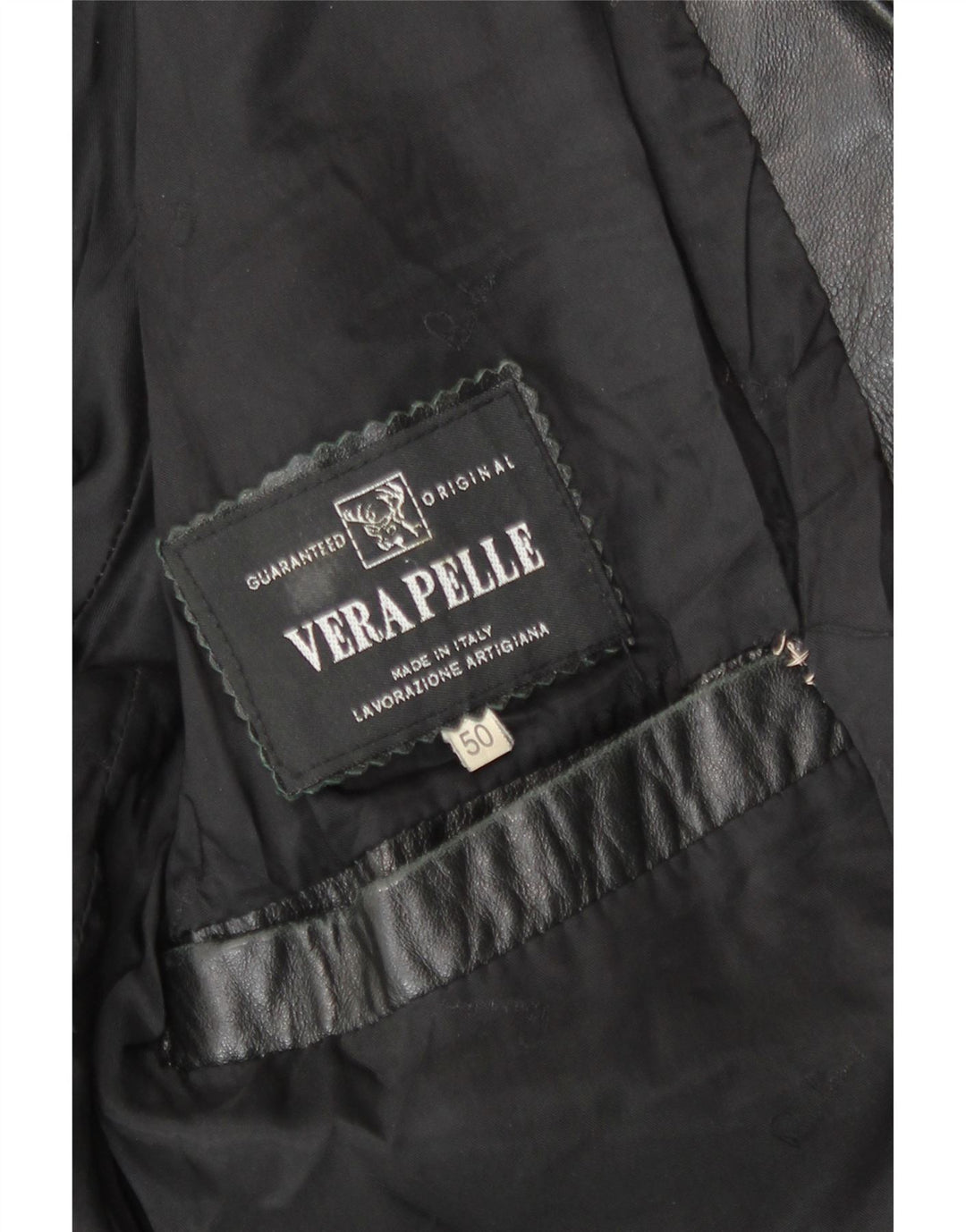 Jachetă de piele vintage pentru bărbați IT 50 mare, gri din piele