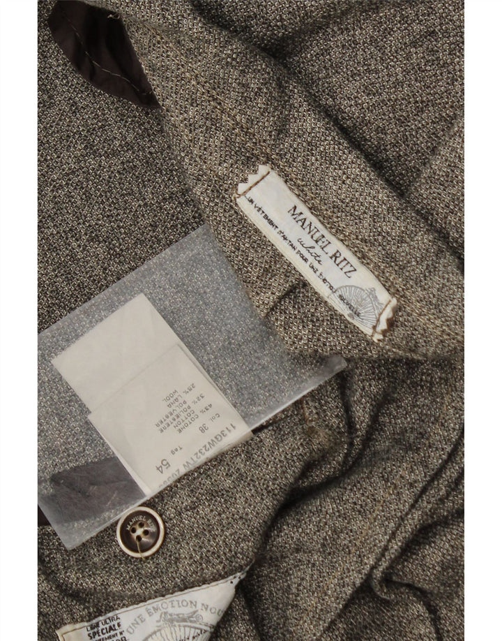 Sacou blazer pentru bărbați Manuel Ritz, cu 2 nasturi, IT 54 2XL, bumbac cu pete gri