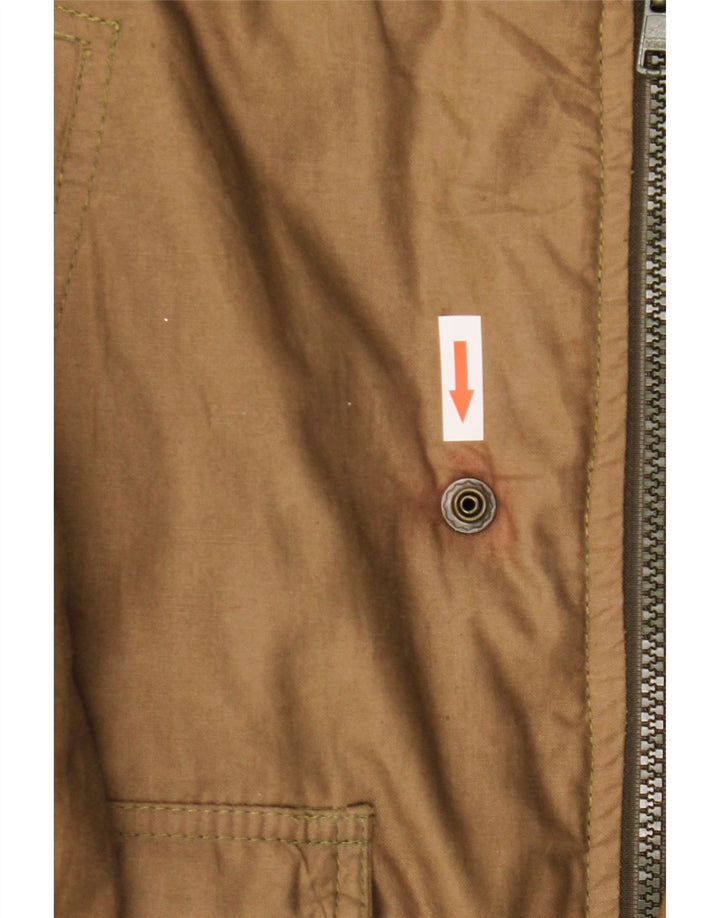 Jachetă căptușită cu glugă vintage pentru bărbați IT 52 XL kaki