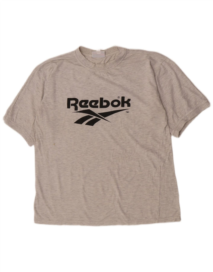 Tricou grafic pentru bărbați Reebok Top, bumbac cu pete gri mediu