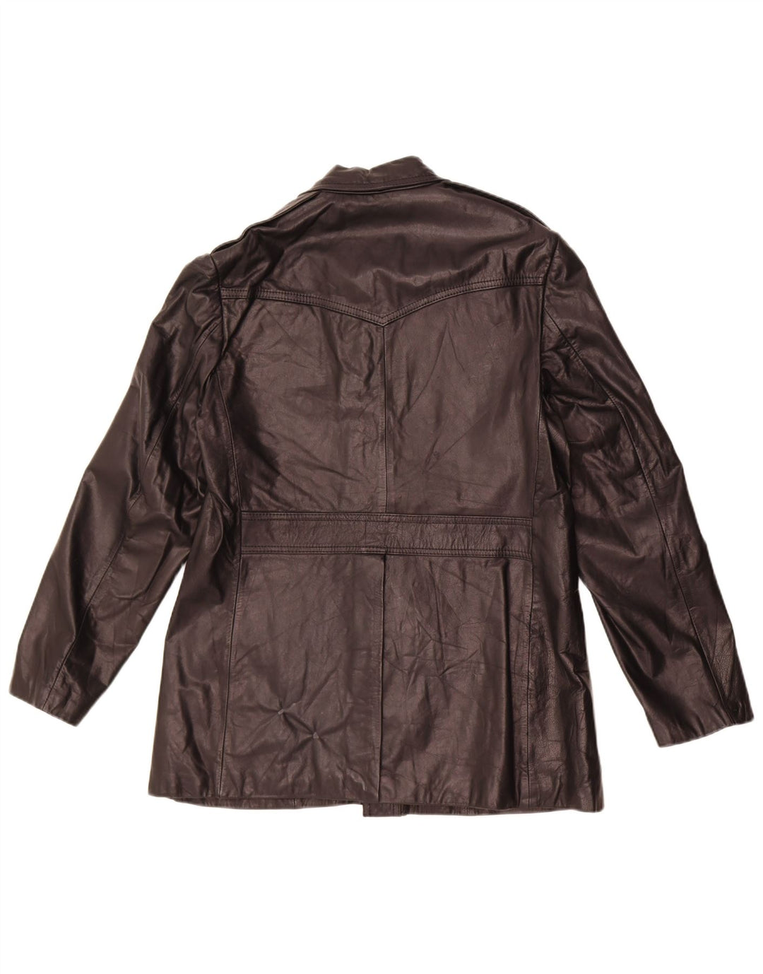 Geaca de piele vintage pentru femei IT 42 Medium Black Leather