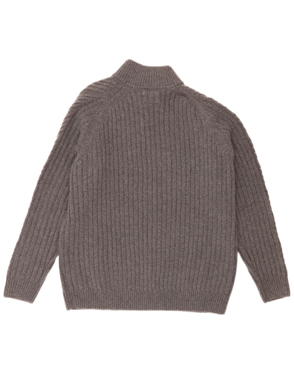 Pulover Timberland pentru bărbați, cu formă regulată, cu fermoar și gât, 2XL, lână geometrică gri
