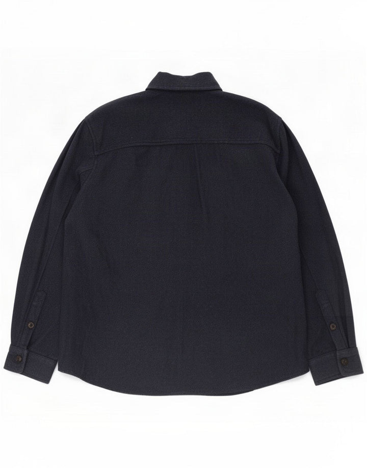 Cămașă de flanel pentru bărbați Zara Medium Bleumarin