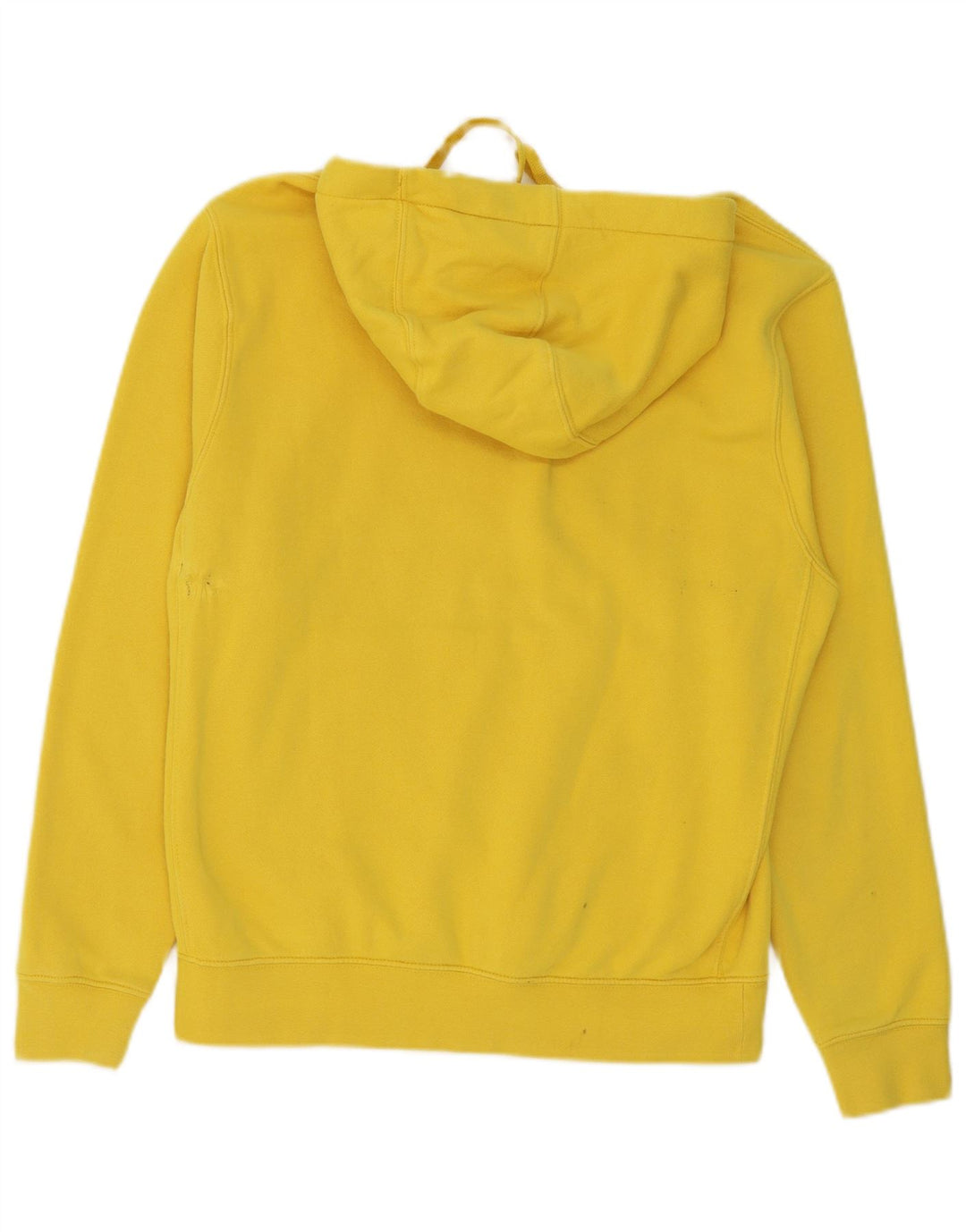 NIKE Mens Hoodie Jumper Small Yellow Cotton