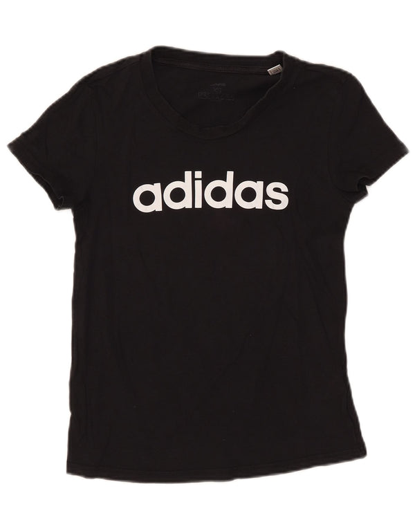 Tricou Adidas Crop Graphic Top UK 4/6 XS Bumbac negru