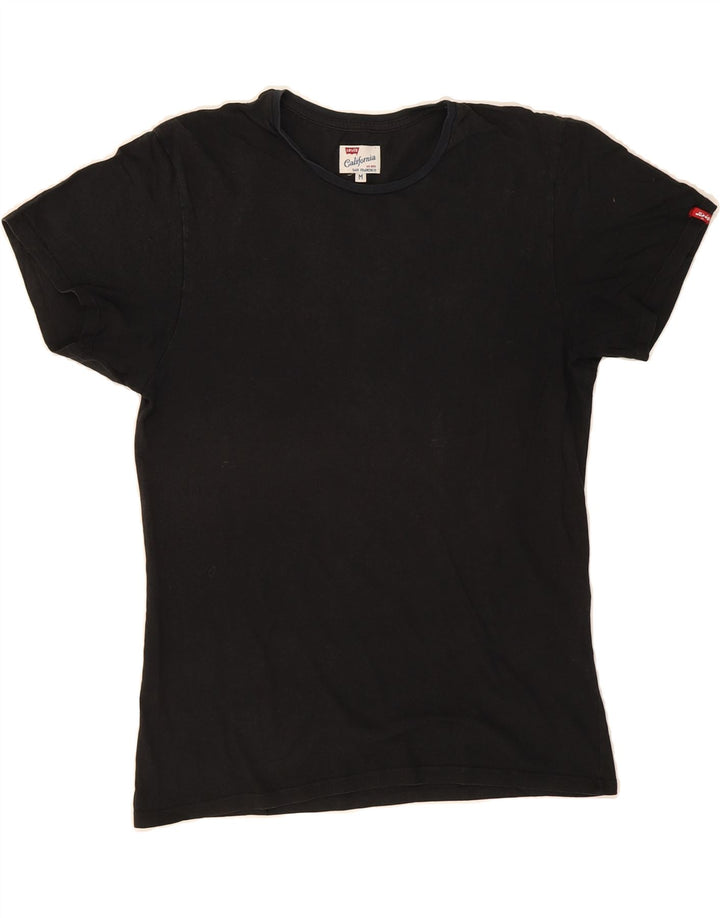 LEVI'S Womens T-Shirt Top UK 14 Medium Black Cotton Vintage Levi's and Second-Hand Levi's from Messina Hembry 