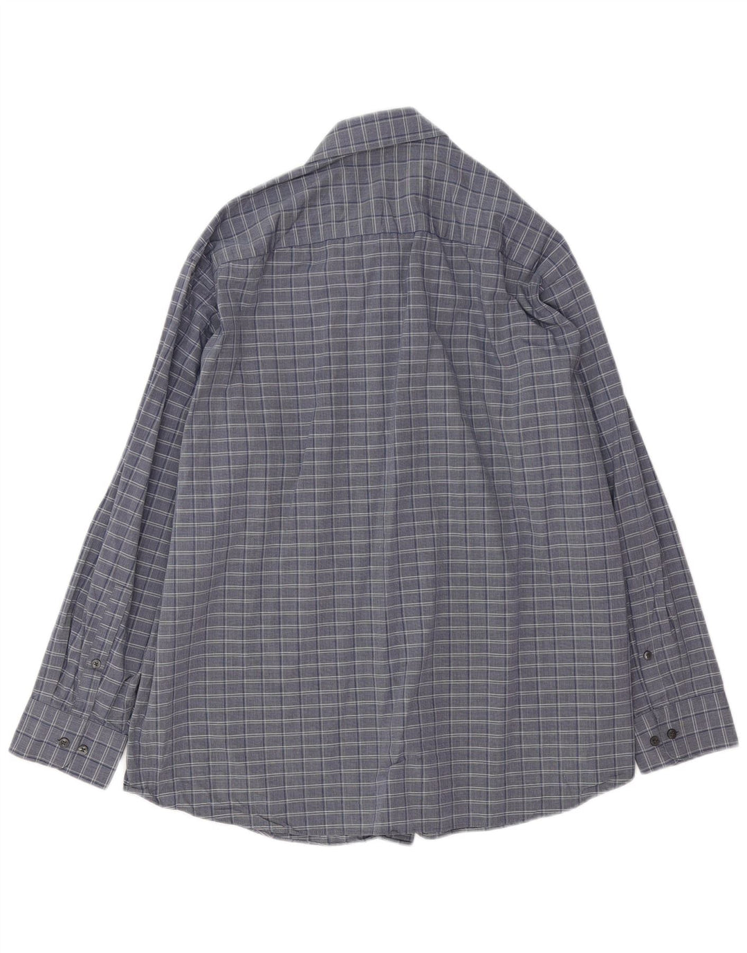 Cămașă Calvin Klein pentru bărbați, cu formă regulată, mărimea 17 XL, bumbac cu carouri gri