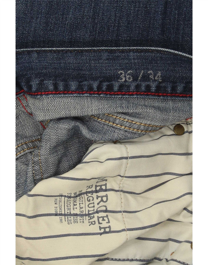 Blugi drepți obișnuiți pentru bărbați Tommy Hilfiger L36 L34 Bumbac albastru