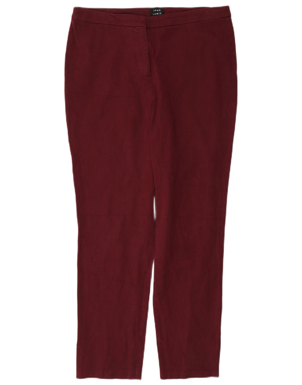 John Lewis Pantaloni slim casual pentru femei UK 12 Medium W32 L28 Burgundy