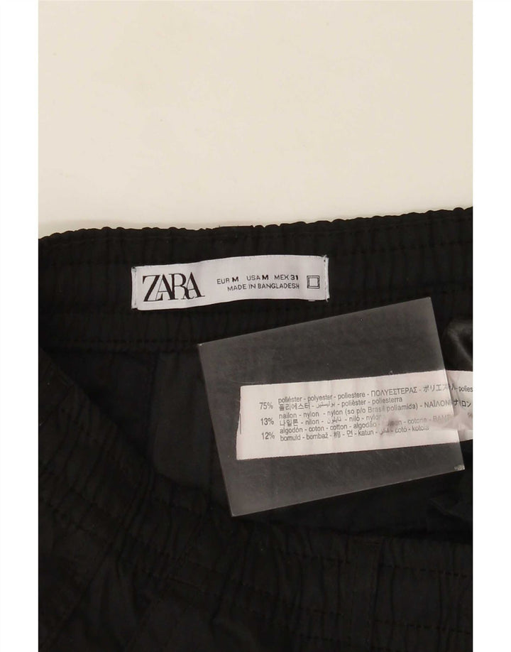 Pantaloni de jogging pentru bărbați Zara Pantaloni cargo medii L31 L25 Poliester negru