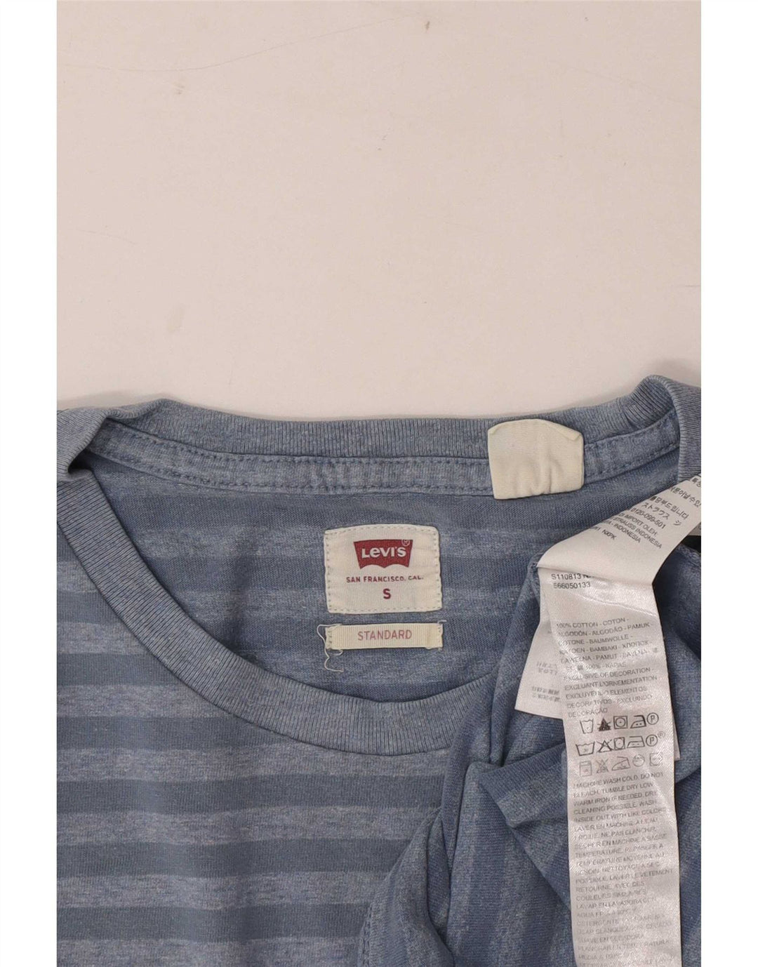 Tricou standard pentru bărbați Levi's Top mic, albastru, bumbac cu dungi