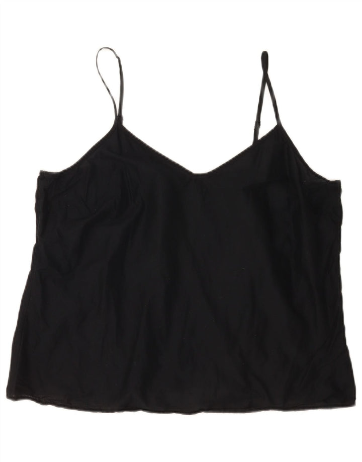 Marks & Spencer Cami Top pentru femei UK 16, mare, negru, bumbac