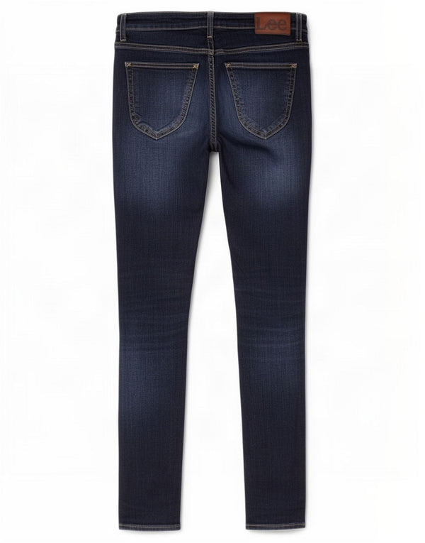 Blugi skinny învechiți Malone pentru femei Lee L30 L34 Bumbac bleumarin