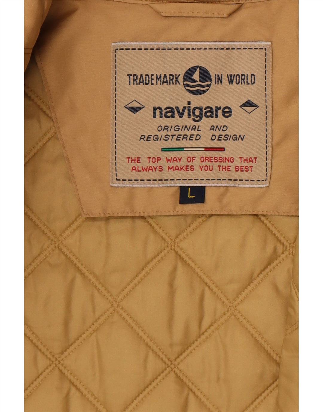 Jachetă matlasată Navigare pentru bărbați UK 40 Large Beige